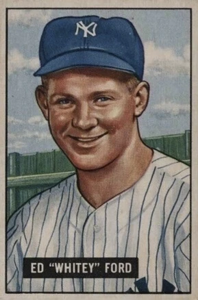 1951 Bowman #1 Whitey Ford Rookie Card 1951 Bowman #1 Whitey Ford Rookie Card