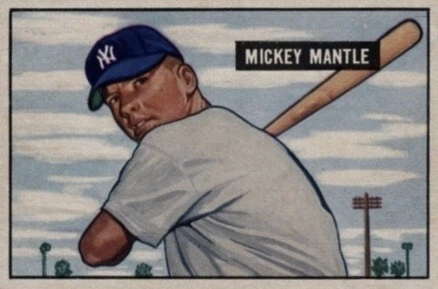 1951 Bowman #253 Mickey Mantle Rookie Card 1951 Bowman #253 Mickey Mantle Rookie Card