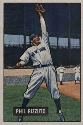 1951 Bowman #26 Phil Rizzuto Baseball Card 1951 Bowman #26 Phil Rizzuto Baseball Card