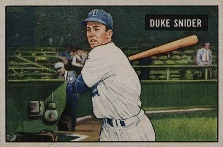 1951 Bowman #32 Duke Snider Baseball Card 1951 Bowman #32 Duke Snider Baseball Card