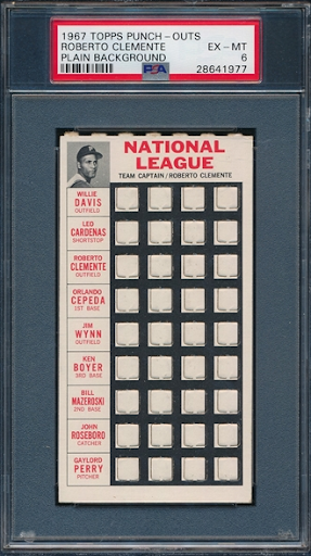 1967 Topps Punch Outs Clemente