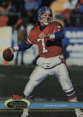 1991 Topps Stadium Club #294 John Elway Football Card 1991 Topps Stadium Club #294 John Elway Football Card