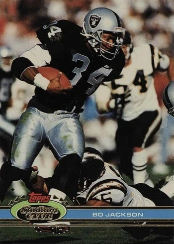 1991 Topps Stadium Club #462 Bo Jackson Football Card 1991 Topps Stadium Club #462 Bo Jackson Football Card