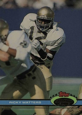 1991 Topps Stadium Club #60 Ricky Watters Rookie Card 1991 Topps Stadium Club #60 Ricky Watters Rookie Card