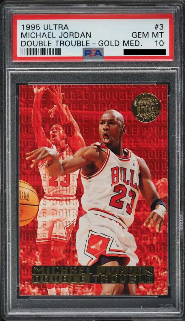 1995 Ultra Double Trouble Gold Medallion Michael Jordan #3 PSA 10