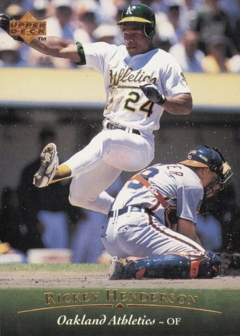 1995 Upper Deck #30 Rickey Henderson Baseball Card 1995 Upper Deck #30 Rickey Henderson Baseball Card