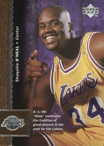 1996 Upper Deck #61 Shaquille O'Neal Basketball Card 1996 Upper Deck #61 Shaquille O'Neal Basketball Card