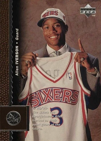 1996 Upper Deck #91 Allen Iverson Basketball Card 1996 Upper Deck #91 Allen Iverson Basketball Card