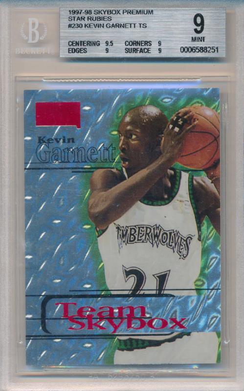 1997 Team Skybox Kevin Garnett Star Rubies