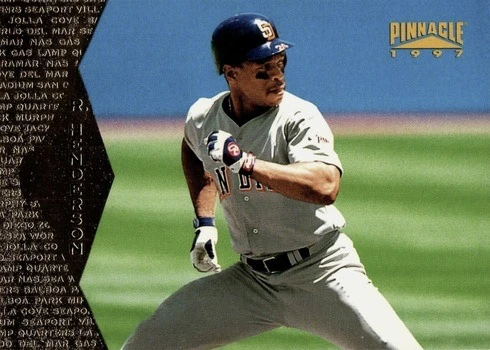 1997 Pinnacle #104 Rickey Henderson Baseball Card 1997 Pinnacle #104 Rickey Henderson Baseball Card