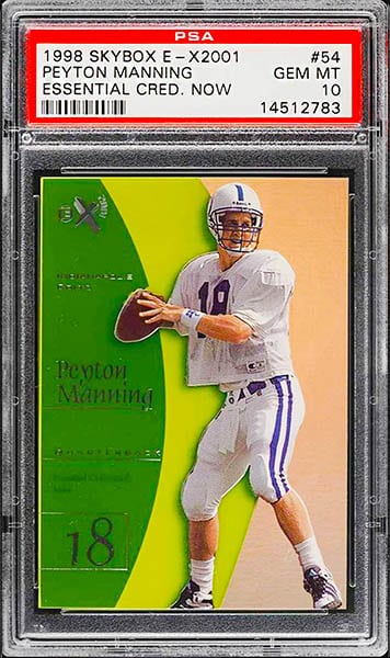 1998 Peyton Manning Essential Credentials Now Rookie