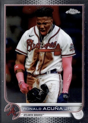 2022 Topps Chrome #165 Ronald Acuña Baseball Card