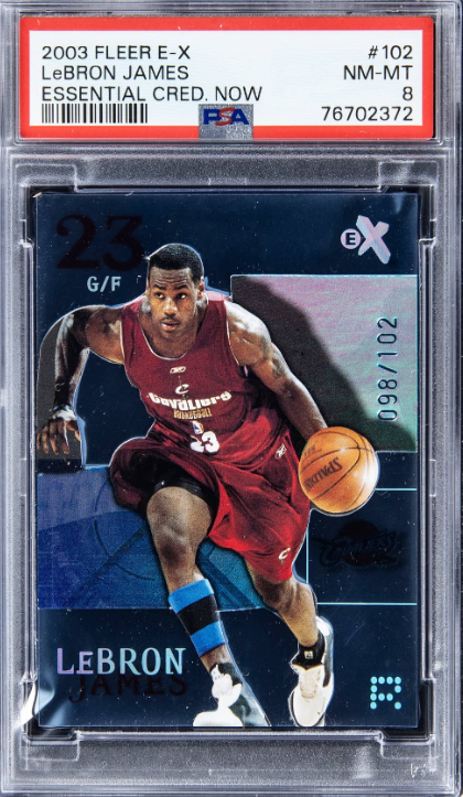 LeBron James 2003 Essential Credentials Rookie Card