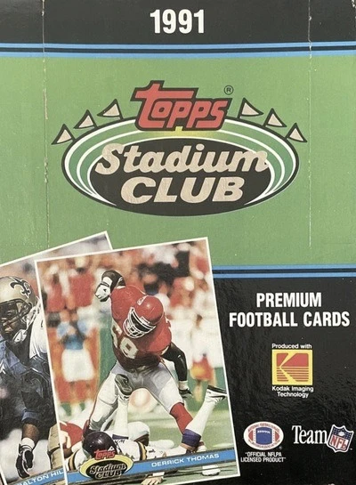 Unopened Box of 1991 Topps Stadium Club Football Cards Unopened Box of 1991 Topps Stadium Club Football Cards