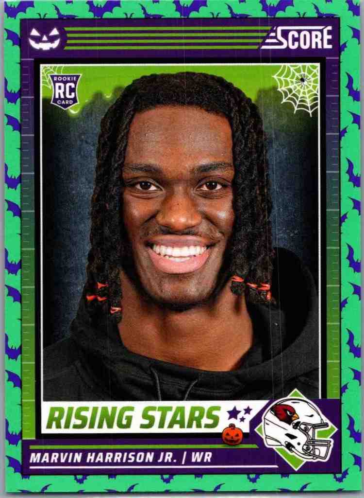 This Score Scare-or-Treats represents one of the few Marvin Harrison Jr. cards available.