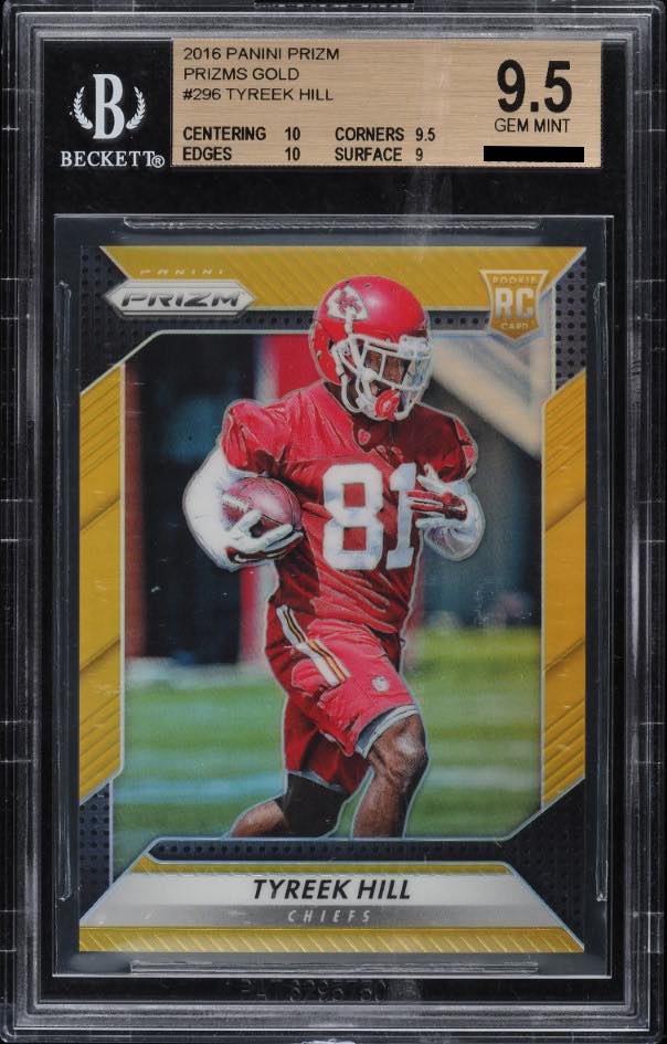 2016 Panini Prizm Gold #296 Tyreek Hill BGS 9.5