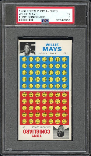1966 Topps Punch Outs Willie Mays