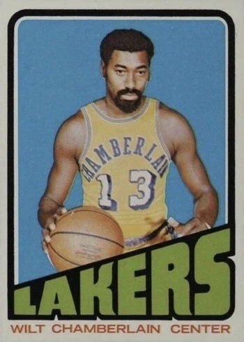 1972 Topps #1 Wilt Chamberlain Basketball Card 1972 Topps #1 Wilt Chamberlain Basketball Card