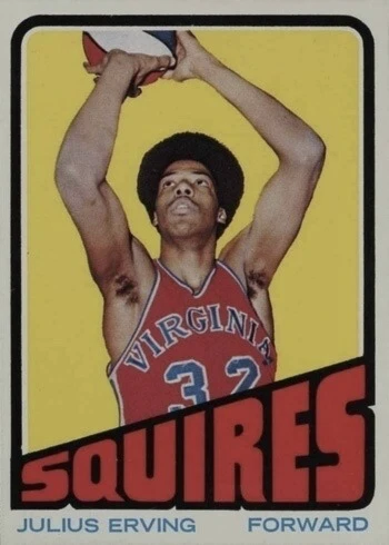 1972 Topps #195 Julius Erving Rookie Card 1972 Topps #195 Julius Erving Rookie Card