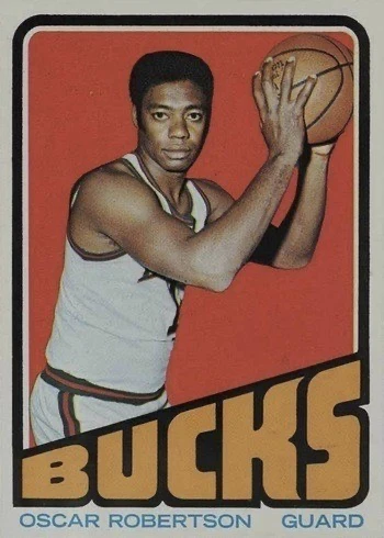 1972 Topps #25 Oscar Robertson Basketball Card 1972 Topps #25 Oscar Robertson Basketball Card