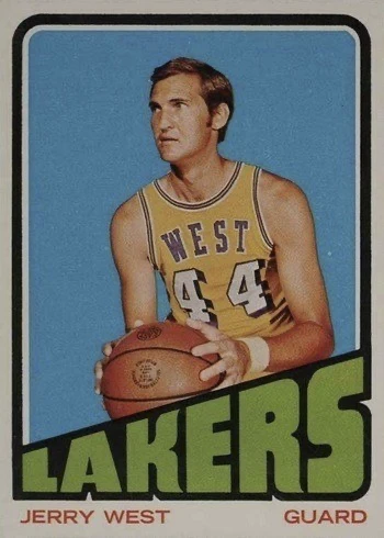 1972 Topps #75 Jerry West Basketball Card 1972 Topps #75 Jerry West Basketball Card