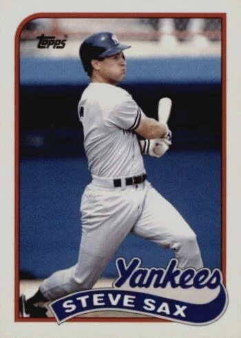 1989 Topps Traded #111T Steve Sax Baseball Card 1989 Topps Traded #111T Steve Sax Baseball Card