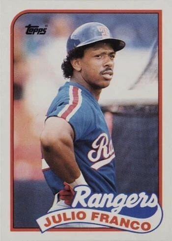 1989 Topps Traded #34T Julio Franco Baseball Card 1989 Topps Traded #34T Julio Franco Baseball Card