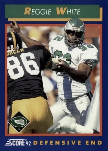 1992 Score #25 Reggie White Football Card 1992 Score #25 Reggie White Football Card