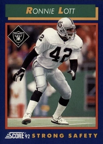1992 Score #30 Ronnie Lott Football Card 1992 Score #30 Ronnie Lott Football Card