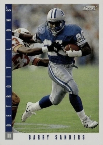 1993 Score #1 Barry Sanders Football Card 1993 Score #1 Barry Sanders Football Card