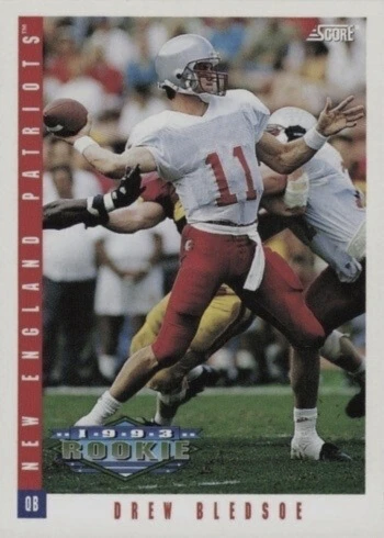 1993 Score #308 Drew Bledsoe Rookie Card 1993 Score #308 Drew Bledsoe Rookie Card