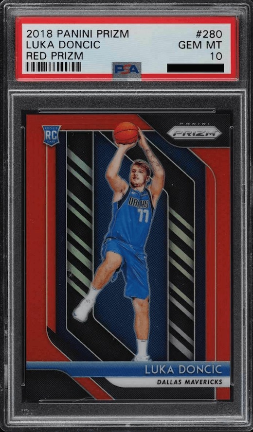 2018 Panini Prizm #280 Luka Doncic Red Prizm /299 PSA 10
