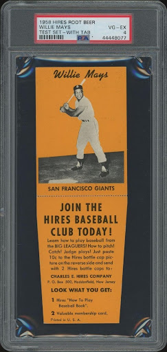 Willie Mays Root Beer Card