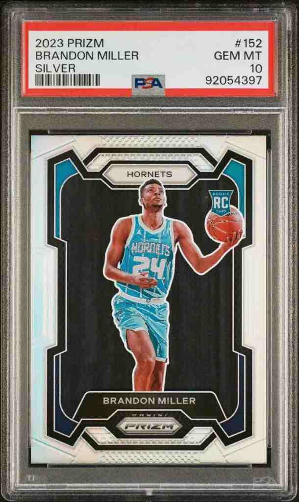 2023 Panini Prizm #152 Brandon Miller Silver Prizm PSA 10
