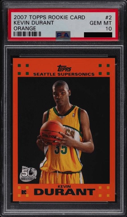2007 Topps #2 Kevin Durant Orange PSA 10 GM-MT