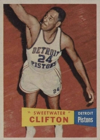 1957 Topps #1 Nat Clifton Rookie Card 1957 Topps #1 Nat Clifton Rookie Card