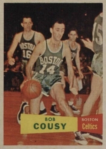 1957 Topps #17 Bob Cousy Rookie Card 1957 Topps #17 Bob Cousy Rookie Card