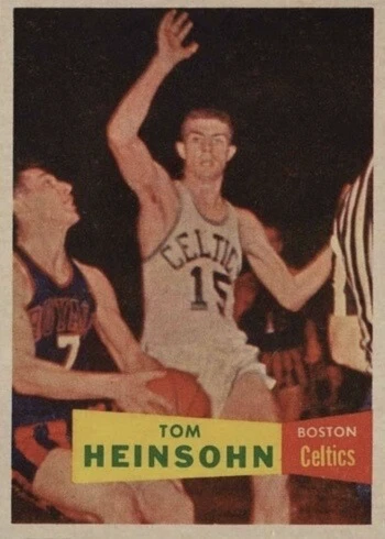 1957 Topps #19 Tom Heinsohn Rookie Card 1957 Topps #19 Tom Heinsohn Rookie Card