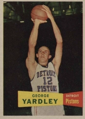 1957 Topps #2 George Yardley Rookie Card 1957 Topps #2 George Yardley Rookie Card