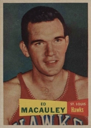 1957 Topps #27 Ed Macauley Rookie Card 1957 Topps #27 Ed Macauley Rookie Card