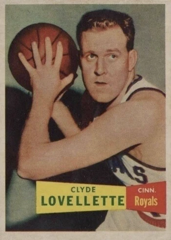 1957 Topps #78 Clyde Lovellette Rookie Card 1957 Topps #78 Clyde Lovellette Rookie Card