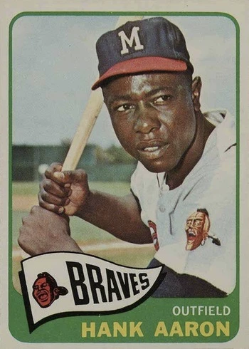 1965 Topps #170 Hank Aaron Baseball Card 1965 Topps #170 Hank Aaron Baseball Card