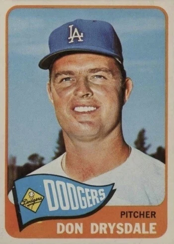 1965 Topps #260 Don Drysdale Baseball Card 1965 Topps #260 Don Drysdale Baseball Card