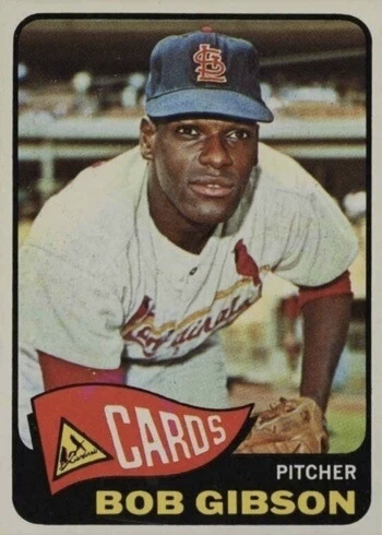 1965 Topps #320 Bob Gibson Baseball Card 1965 Topps #320 Bob Gibson Baseball Card
