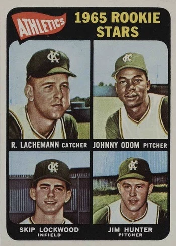 1965 Topps #526 Catfish Hunter Rookie Card 1965 Topps #526 Catfish Hunter Rookie Card