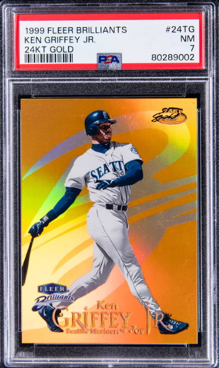 1999 Griffey Fleer Brilliants 24 Karat Gold Card