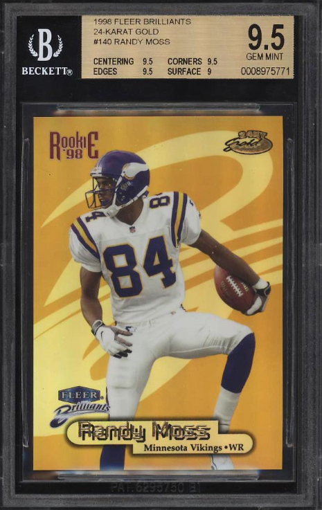 Randy Moss 24 Karat Fleer Brilliants Rookie Card