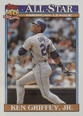 1991 Topps #392 Ken Griffey Jr. All-Star Baseball Card 1991 Topps #392 Ken Griffey Jr. All-Star Baseball Card