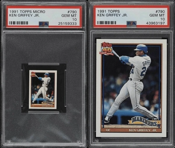 1991 Topps Micro #790 Ken Griffey Jr. Card 1991 Topps Micro #790 Ken Griffey Jr. Card