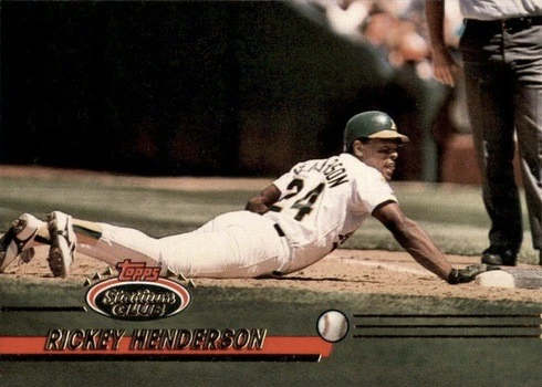 1993 Topps Stadium Club #558 Rickey Henderson Baseball Card 1993 Topps Stadium Club #558 Rickey Henderson Baseball Card